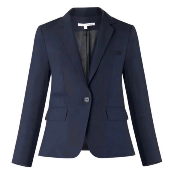 Veronica Beard Dickey Classic Jacket in Navy Blue Size 4 Wool Blazer - Picture 3 of 13